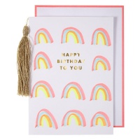 Rainbows and Tassel Birthday Card By Meri Meri